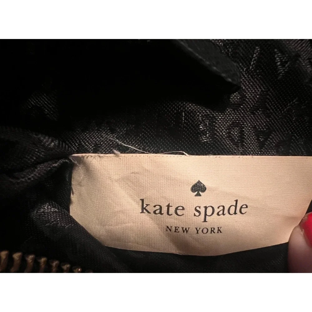 Kate Spade New York Polka Dot Nylon‎ Crossbody Bag Black White Gold Hardware